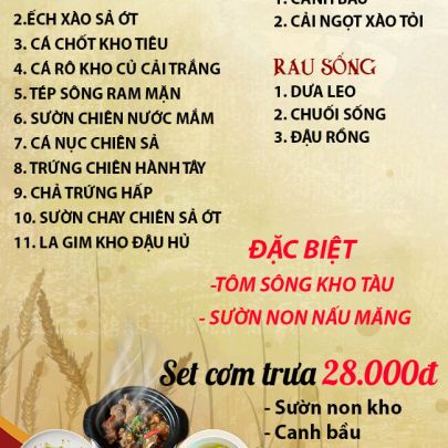 CƠM TRƯA NGÀY 18-12-2025