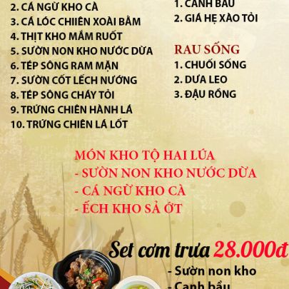 CƠM TRƯA NGÀY 03-01-2024