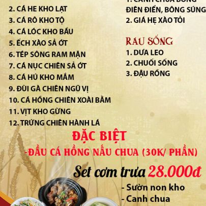 CƠM TRƯA NGÀY 17-09-2025