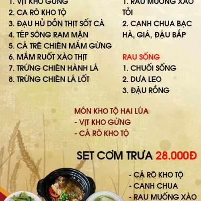 CƠM TRƯA NGÀY 22-12-2022