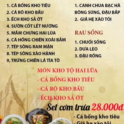 CƠM TRƯA NGÀY 23-11-2023