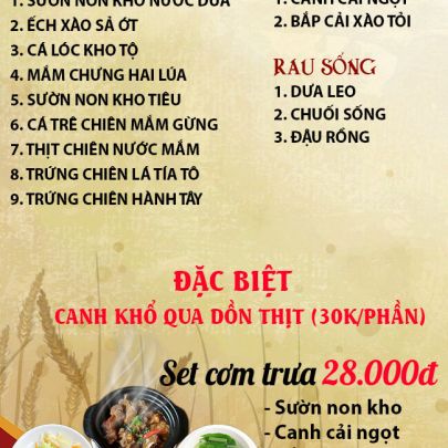 CƠM TRƯA NGÀY 15-07-2025