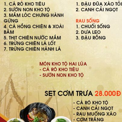CƠM TRƯA NGÀY 03-02-2023
