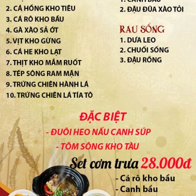 CƠM TRƯA NGÀY 16-01-2026