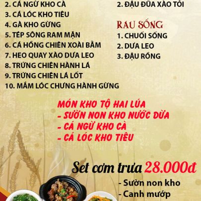 CƠM TRƯA NGÀY 05-08-2024