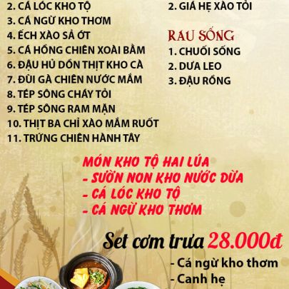 CƠM TRƯA NGÀY 24-09-2024