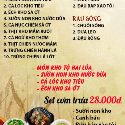 CƠM TRƯA NGÀY 23-04-2024