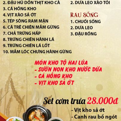 CƠM TRƯA NGÀY 31-07-2024