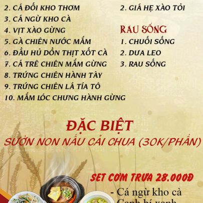 CƠM TRƯA NGÀY 05-05-2025