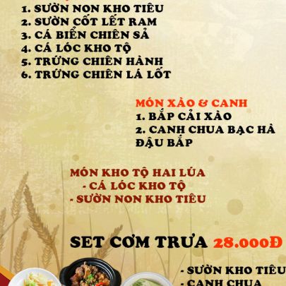 CƠM TRƯA NGÀY 30-01-2023