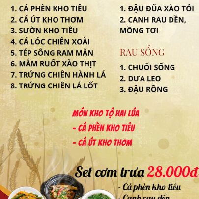 CƠM TRƯA NGÀY 30-03-2023