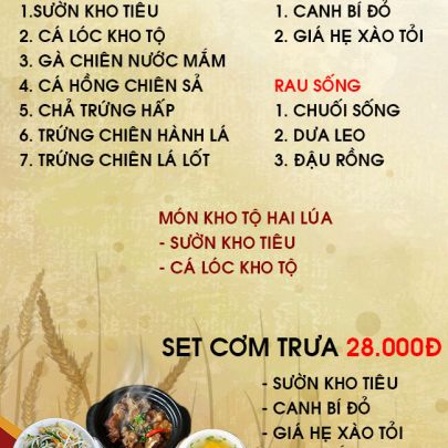 CƠM TRƯA NGÀY 12-01-2023