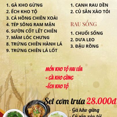 CƠM TRƯA NGÀY 28-04-2023
