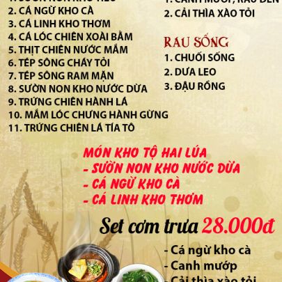 CƠM TRƯA NGÀY 15-04-2024