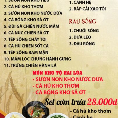 CƠM TRƯA NGÀY 01-03-2024