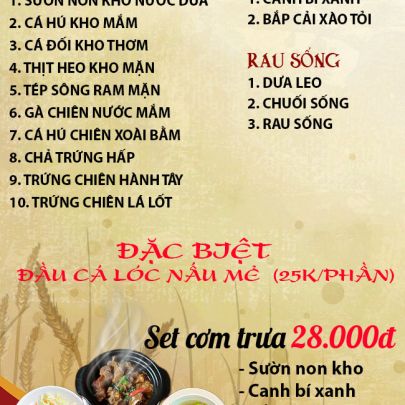 CƠM TRƯA NGÀY 13-05-2025