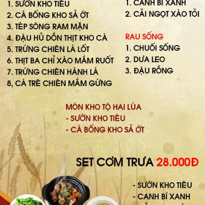 CƠM TRƯA NGÀY 27-12-2022