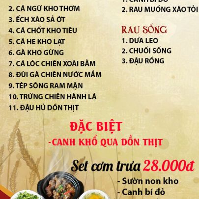 CƠM TRƯA NGÀY 30-09-2025