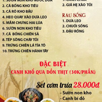 CƠM TRƯA NGÀY 28-08-2025