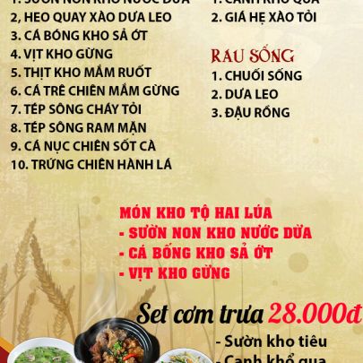 CƠM TRƯA NGÀY 11-01-2024