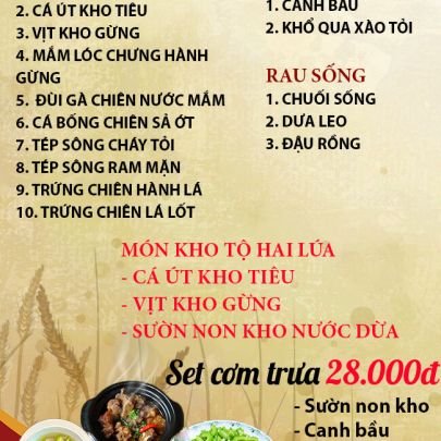 CƠM TRƯA NGÀY 11-12-2023