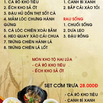 CƠM TRƯA NGÀY 16-01-2023