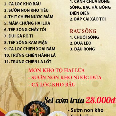 CƠM TRƯA NGÀY 12-09-2024