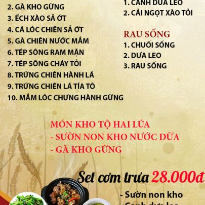 CƠM TRƯA NGÀY 13-09-2024