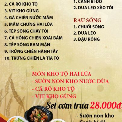 CƠM TRƯA NGÀY 05-11-2024