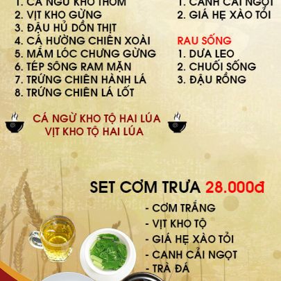 CƠM TRƯA NGÀY 20-07-2022