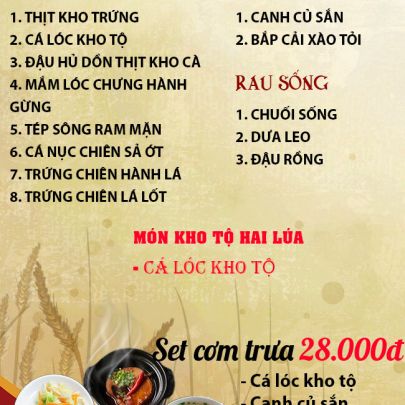 CƠM TRƯA NGÀY 28-08-2023