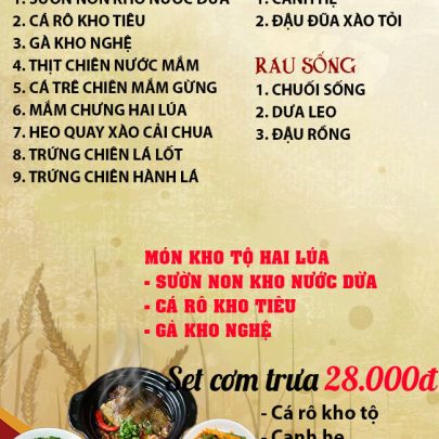 CƠM TRƯA NGÀY 20-02-2024