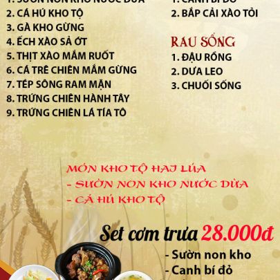 CƠM TRƯA NGÀY 24-12-2024