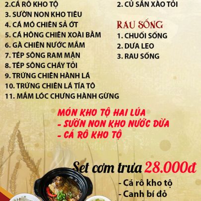 CƠM TRƯA NGÀY 25-10-2024