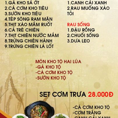 CƠM TRƯA NGÀY 27-09-2022