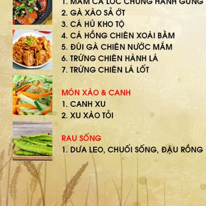 CƠM TRƯA NGÀY 22-04-2022