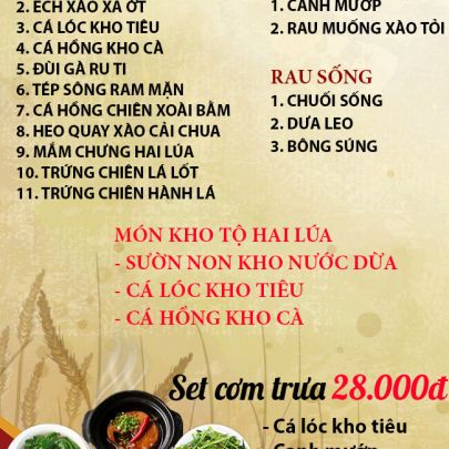 CƠM TRƯA NGÀY 16-05-2024