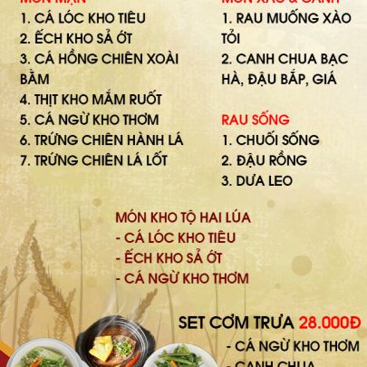 CƠM TRƯA NGÀY 03-01-2023