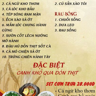 CƠM TRƯA NGÀY 27-10-2025