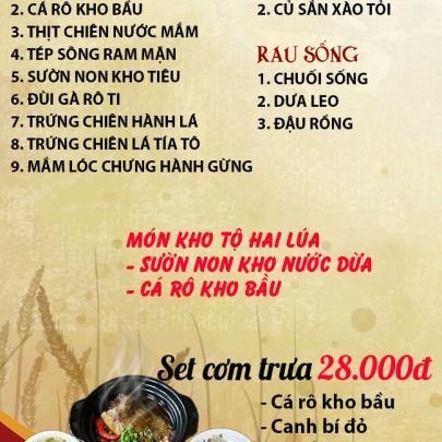 CƠM TRƯA NGÀY 17-05-2024